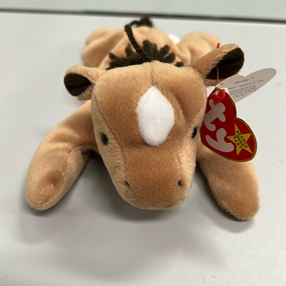 Derby Beanie Baby from 1995 with P.E. Pellets and tag errors​